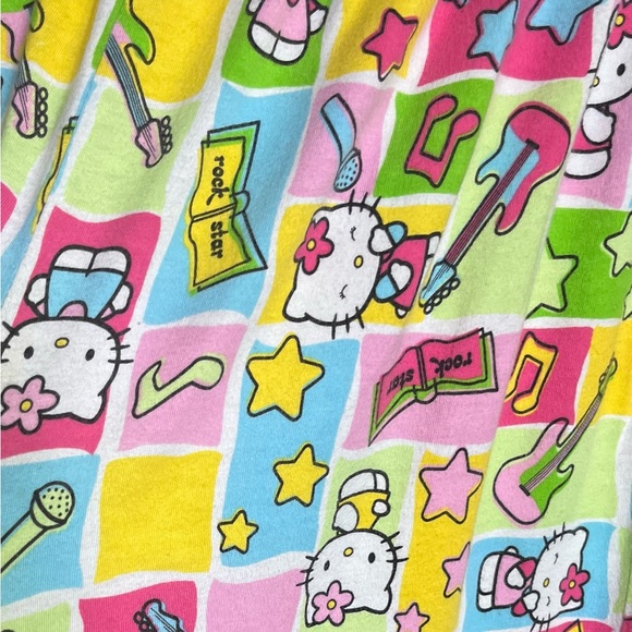 Hello Kitty Rockstar Sleepwear Pant Straight Leg 💯 cotton colorful in Size L - Picture 5 of 9